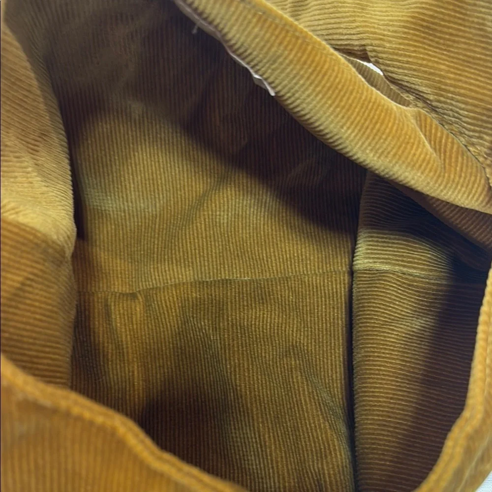 🗄️  Merit Elegant Brown corduroy tie top Clutch